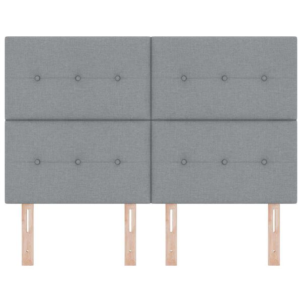 vidaXL Čelo postele s čelo Světle &scaron;ed&aacute; 160 cm Uměl&aacute; kůže