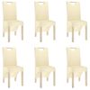 vidaXL J&iacute;deln&iacute; židle 6 ks kr&eacute;mov&eacute; uměl&aacute; kůže