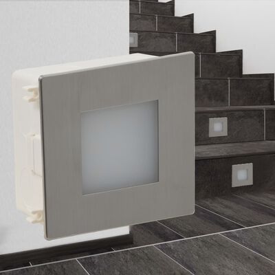 vidaXL Vestavná LED svítidla do schodů 85 x 48 x 85 mm