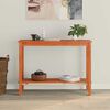 vidaXL Konzolov&yacute; stolek s polic&iacute; Voskově Hněd&aacute; 110 x 40 x 80 cm