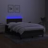 vidaXL Box spring postel s matrac&iacute; a LED čern&aacute; 120 x 200 cm textil