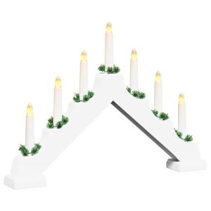 vidaXL V&aacute;nočn&iacute; sv&iacute;čkov&yacute; most 7 LED Tepl&aacute; b&iacute;l&aacute; 39.5 x 5 x 29 cm