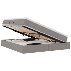 vidaXL Postel s &uacute;ložn&yacute;m prostorem a matrac&iacute; Taupe 180 x 200 cm