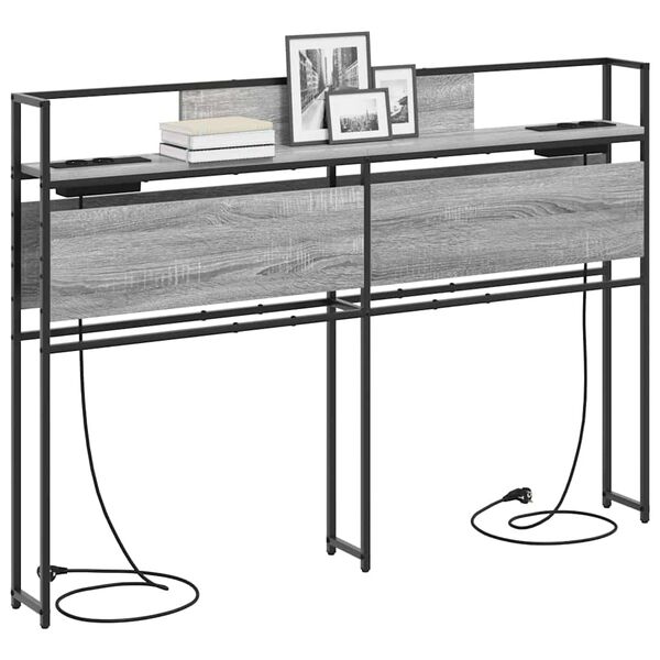 vidaXL &Uacute;ložn&eacute; čelo postele s čelo &Scaron;ed&aacute; sonoma 150 cm Kompozitn&iacute; dřevo