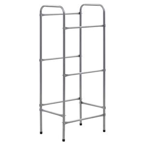 vidaXL Skladov&yacute; reg&aacute;l na 3 přepravky stř&iacute;brn&yacute; 50 x 33 x 116 cm ocel