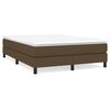 vidaXL Box spring postel s matrac&iacute; tmavě hněd&aacute; 140x200 cm textil