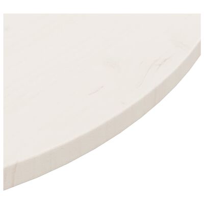 vidaXL Stolní deska bílá Ø 90 x 2,5 cm masivní borové dřevo