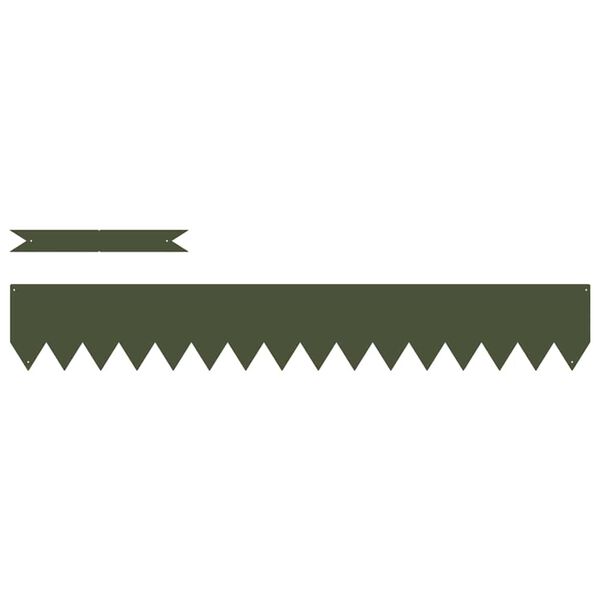 vidaXL Okraj tr&aacute;vn&iacute;ku 20 pcs Olivově zelen&aacute; 100 x 0,05 x 20 cm