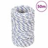 vidaXL Lodn&iacute; lano b&iacute;l&eacute; 2 mm 50 m polypropylen