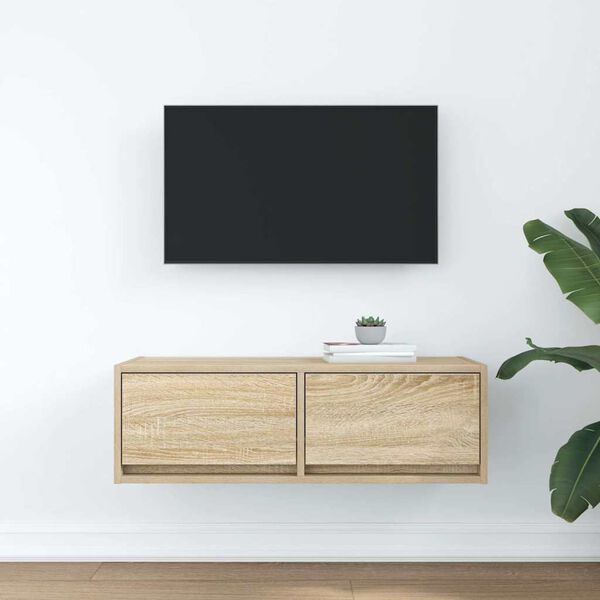 vidaXL TV skř&iacute;ňka dub sonoma 80x31x25,5 cm kompozitn&iacute; dřevo