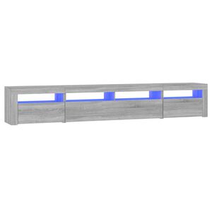vidaXL TV skř&iacute;ňka s LED osvětlen&iacute;m &scaron;ed&aacute; sonoma 240x35x40 cm