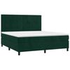 vidaXL Box spring postel s matrac&iacute; tmavě zelen&aacute; 180x200 cm samet