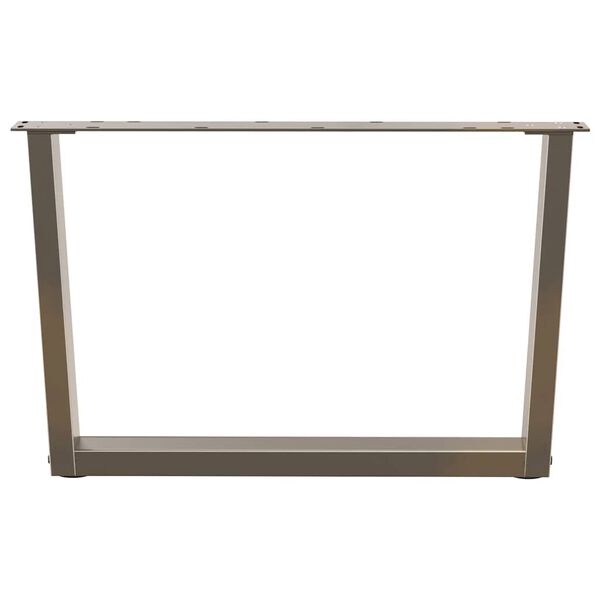 vidaXL Nohy konferenčn&iacute;ho stolku ve tvaru V, 2 ks, př&iacute;rodn&iacute; ocel, 70 x (42-43,3) cm, ocel