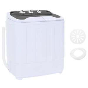 vidaXL Mini pračka s dvojit&yacute;m bubnem 3,6 kg Čern&aacute; a b&iacute;l&aacute;