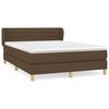 vidaXL Box spring postel s matrac&iacute; tmavě hněd&aacute; 140x190 cm textil