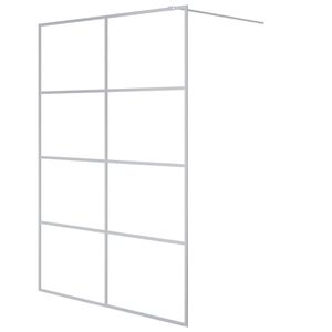 vidaXL Sprchov&aacute; z&aacute;stěna walk-in stř&iacute;brn&aacute; 140 x 195 cm čir&eacute; ESG sklo