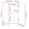 vidaXL Serv&iacute;rovac&iacute; skř&iacute;ň B&iacute;l&aacute; 40 x 33,5 x 75 cm Masivn&iacute; mangov&eacute; dřevo