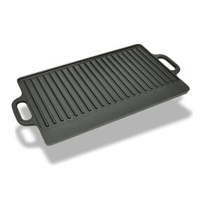 vidaXL Grilovac&iacute; oboustrann&aacute; deska litinov&aacute; 50 x 23 cm