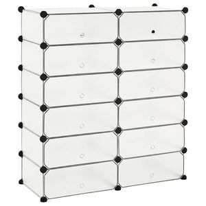 vidaXL Organiz&eacute;r na boty se 12 přihr&aacute;dkami, b&iacute;l&yacute;
