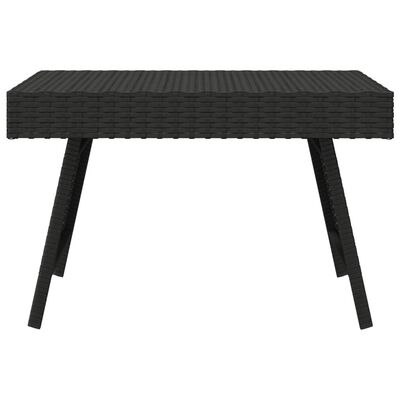 vidaXL Skládací odkládací stolek černý 60 x 40 x 38 cm polyratan