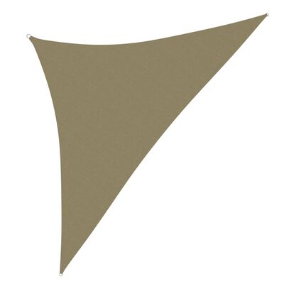 vidaXL Stínící plachta oxford trojúhelníková 3,5 x 3,5 x 4,9 m béžová