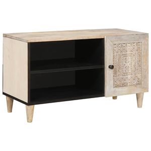 vidaXL TV jednotky s polic&iacute; B&iacute;l&aacute; 80 x 33 x 46 cm Kompozitn&iacute; dřevo