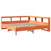 vidaXL Postel s knihovnou bez matrace 200 x 200 cm masivn&iacute; borovice