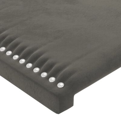 vidaXL Čelo postele 4 ks tmavě šedé 80 x 5 x 78/88 cm samet