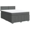 vidaXL Box spring postel s matrac&iacute; tmavě &scaron;ed&aacute; 140x200 cm textil