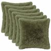 vidaXL Povlak na pol&scaron;t&aacute;ř 6 pcs HEERLEN Zelen&aacute; 35 x 35 cm PV fleece
