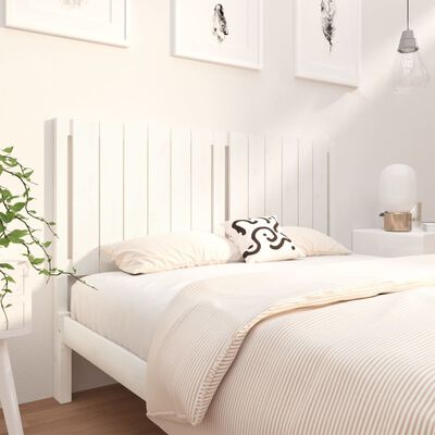 vidaXL Čelo postele bílé 140,5 x 4 x 100 cm masivní borovice