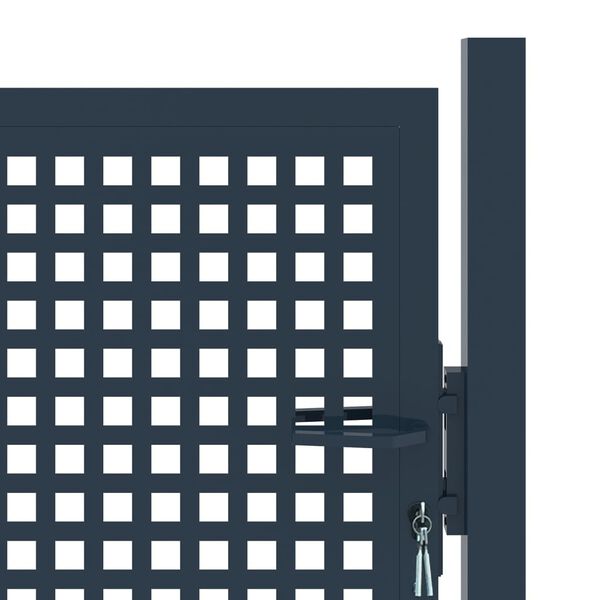 vidaXL Plotov&aacute; branka antracitov&aacute; 102 x 125 cm ocelov&aacute;