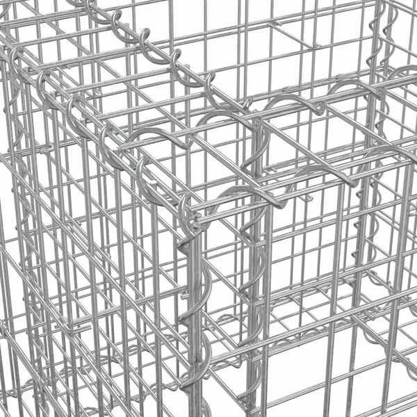 vidaXL Gabionov&yacute; ko&scaron; stř&iacute;brn&yacute; 70 x 70 x 65 cm pozinkovan&eacute; železo