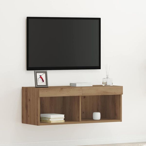 vidaXL Sestava TV skř&iacute;něk dub artisan 80 x 30 x 30 cm kompozitn&iacute; dřevo