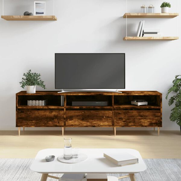vidaXL TV skř&iacute;ňka kouřov&yacute; dub 150 x 30 x 44,5 cm kompozitn&iacute; dřevo