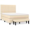 vidaXL Box spring postel s matrac&iacute; kr&eacute;mov&aacute; 140x200 cm textil