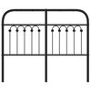 vidaXL Kovové čelo postele černé 120 cm