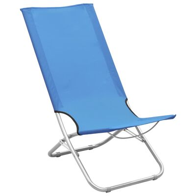vidaXL Skládací plážové židle 2 ks modré textil