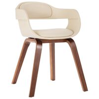 vidaXL Jídelní židle bílá ohýbané dřevo a umělá kůže