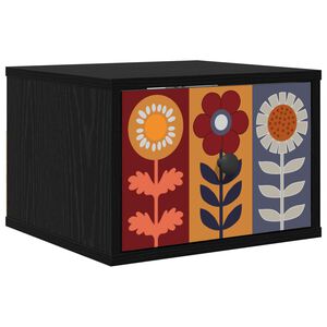 vidaXL N&aacute;stěnn&aacute; nočn&iacute; skř&iacute;ňka ESSEN Čern&yacute; dub 36 x 33 x 25 cm