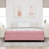 vidaXL R&aacute;m postele s matrac&iacute; Růžov&aacute; 180 x 200 cm textil