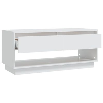vidaXL TV stolek bílý 102 x 41 x 44 cm dřevotříska