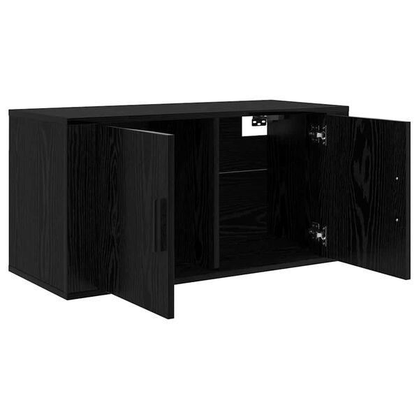 vidaXL N&aacute;stěnn&yacute; TV kabinet N&aacute;stěnn&yacute; Čern&yacute; dub 80 x 34.5 x 40 cm