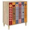 vidaXL Př&iacute;born&iacute;k ESSEN Tisk slunečnice 66 x 36,5 x 75 cm Sonoma