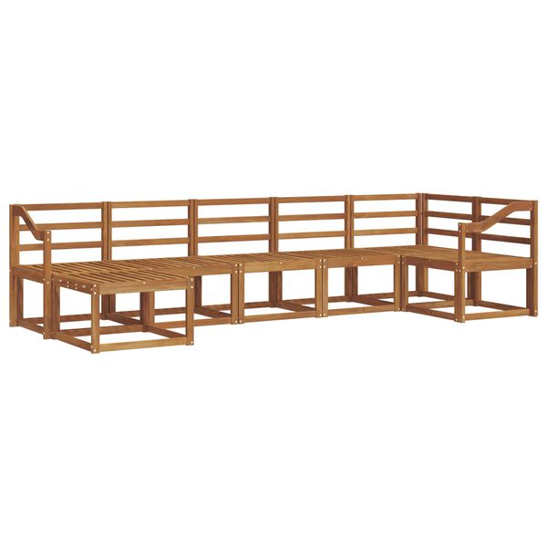 vidaXL Venkovn&iacute; pohovkov&aacute; souprava 7 pcs Př&iacute;rodn&iacute;