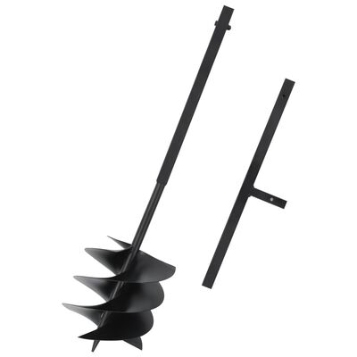 vidaXL Zemní vrták s rukojetí 250 mm ocel černý