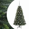 vidaXL Uměl&yacute; v&aacute;nočn&iacute; stromek s baňkami 120 cm 150 LED Tepl&aacute; b&iacute;l&aacute;