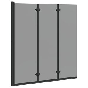vidaXL Z&aacute;věs pro sprchu Čern&aacute; 130 x 138 cm ESG sklo a hlin&iacute;k