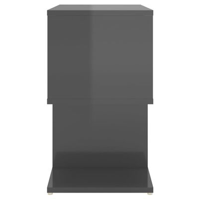 vidaXL Noční stolky 2 ks šedé vysoký lesk 50x30x51,5 cm dřevotříska
