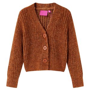 Dětsk&yacute; pleten&yacute; cardigan koňakov&yacute; 92